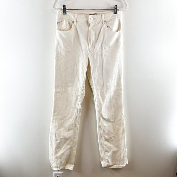Club Monaco The Perfect Bootcut Straight Leg High Rise Jeans White 30 / 10 - Picture 2 of 9